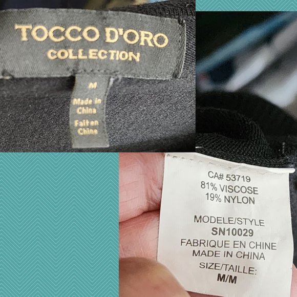 Tocco D'Oro Black Knit Stars Sequin V-Neck Sweater - Picture 5 of 5